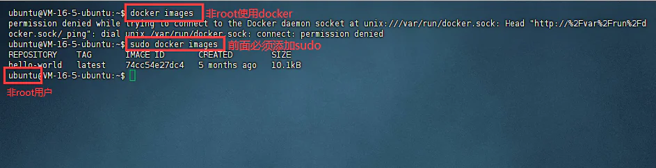 Linux安装Docker教程:非root用户权限设置成功效果